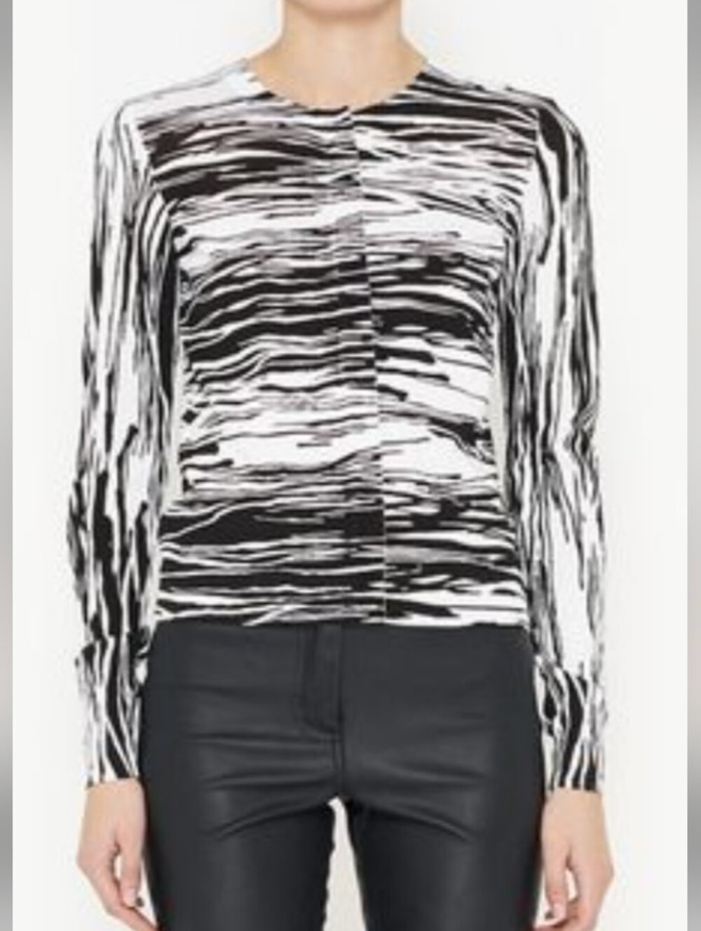 Diane Von Furstenberg Ibiza Abstract Striped Cardigan